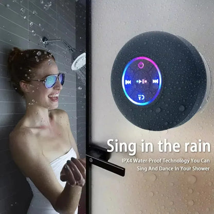 2025 Waterproof Wireless LED Bluetooth Speaker with Large Suction Cup - Portable Mini Stereo for Outdoor Sports